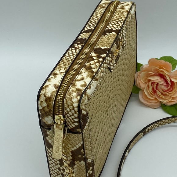 MICHAEL KORS STRAW PYTHON CAPSULE JSI LG EW XBODY - Picture 7 of 15